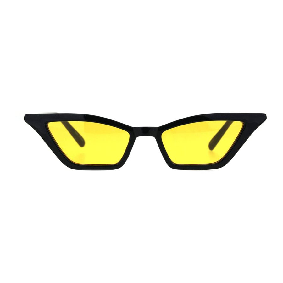 Womens Narrow Retro Mod Cat Eye Plastic Sunglasses